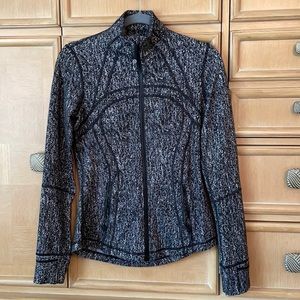 Lululemon Define Jacket Jacquard Black White Size 6